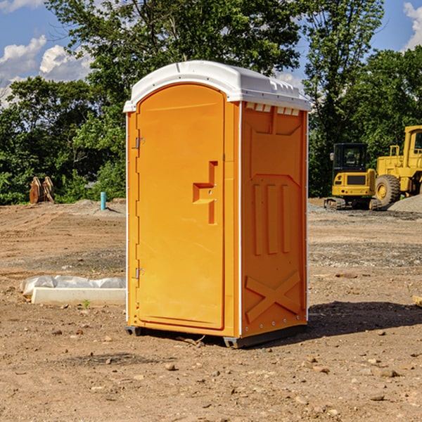 how often are the portable restrooms cleaned and serviced during a rental period in Tyhee ID